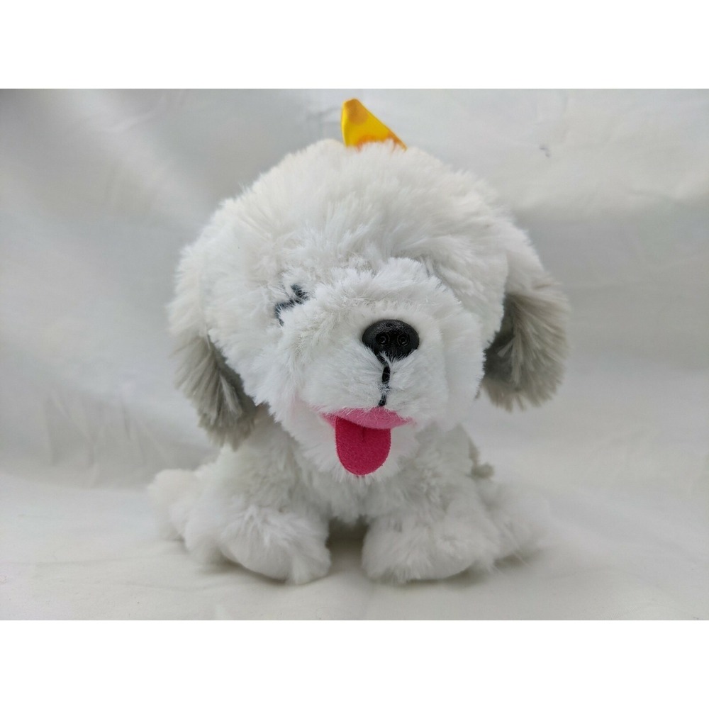 Barbie White Gray Dog Plush 8 Inch Stuffed Animal Toy
